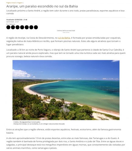 Araripe, um paraíso escondido no sul da Bahia